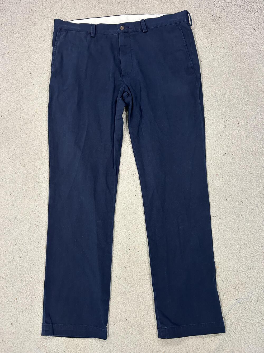 Polo Ralph Lauren Pants Mens 36x30 Blue Slim Fit Chino Casual Twill Khakis